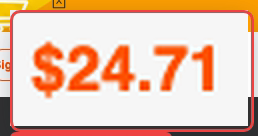 KakoBuy EUB (Batteries and Perfume Not Allowed) at 500 g: the quoted price on the provider's own calculator, enlarged